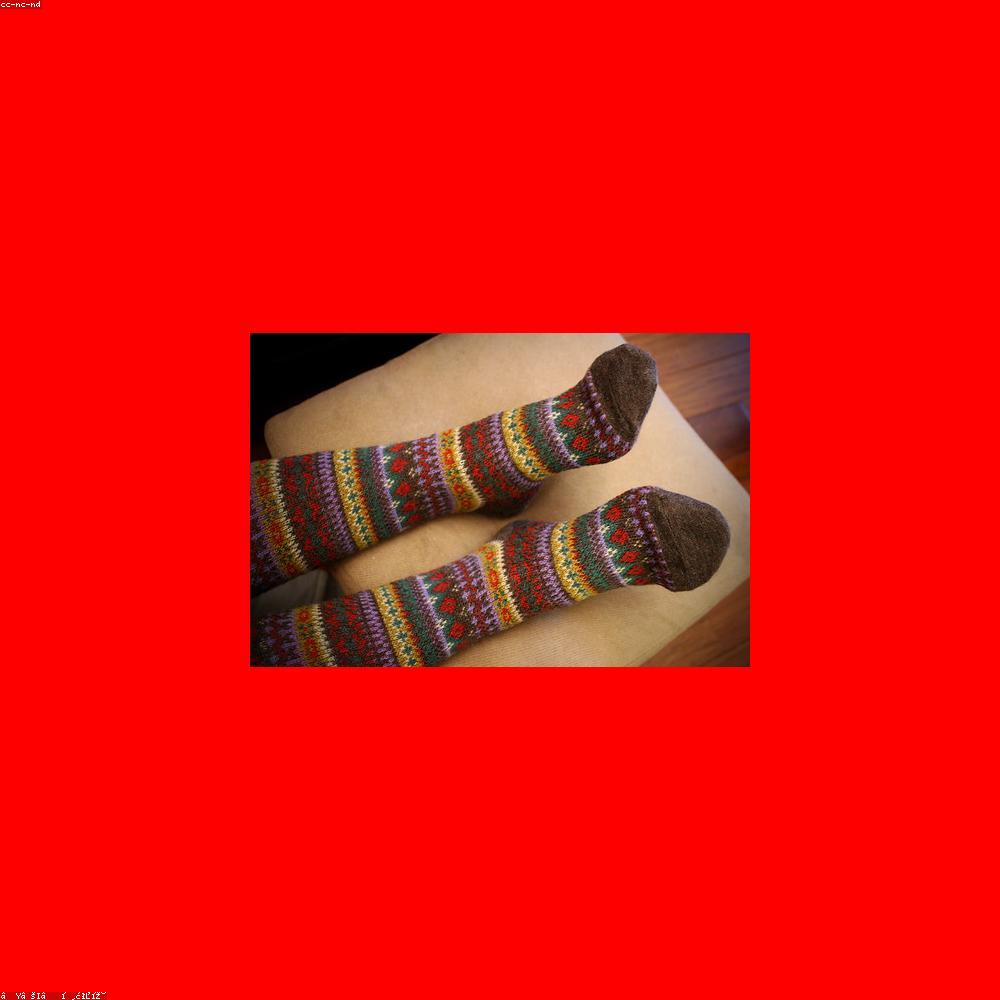 Beispiel-Foto: handgestrickte Wollsocken